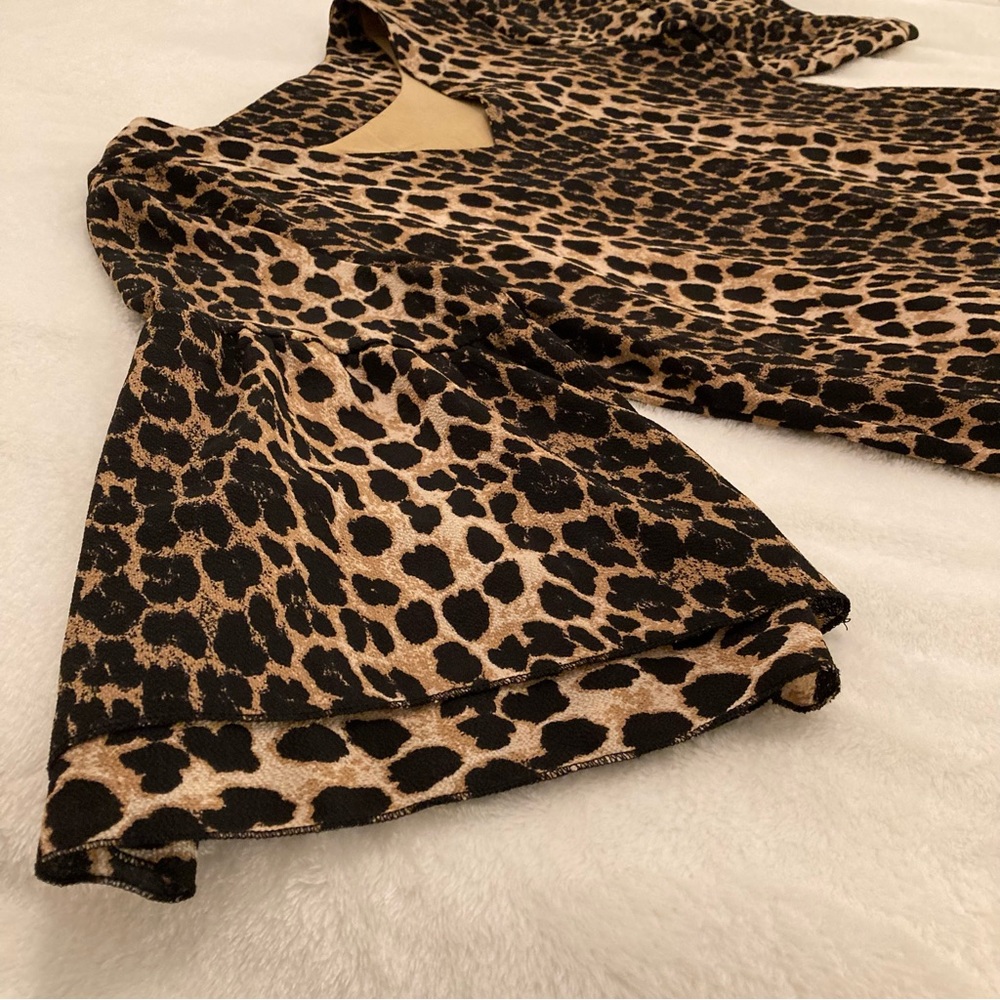 NEW Leopard Sheath Cocktail Dress Animal Print Sexy Formal Designer Resortwear - Picture 16 of 17